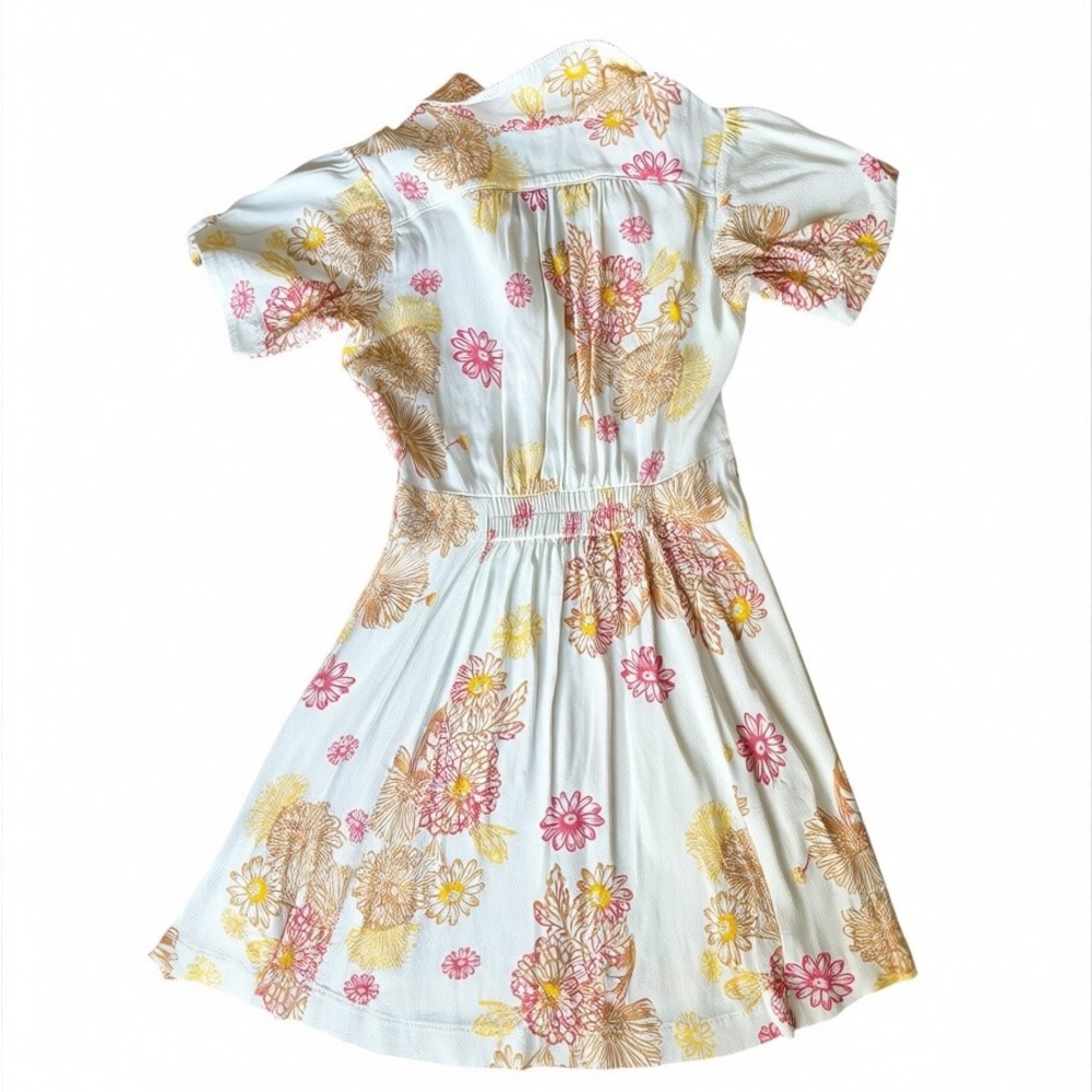 Free People off White mini Floral Print Dress - Picture 4 of 7